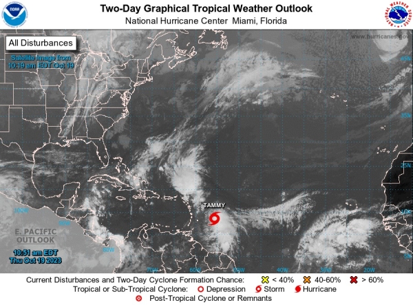 Caribbean on High Alert As TS Tammy is Expected to Make Landfall this Weekend