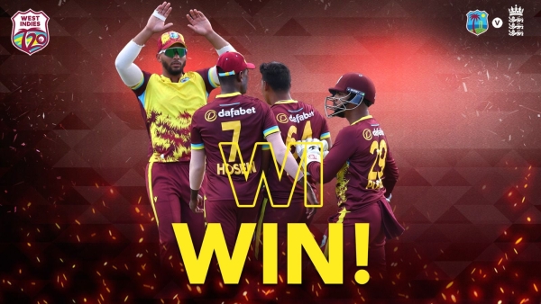 Windies Beat England by 4 Wickets; Claims 3-2 Series T20I Win