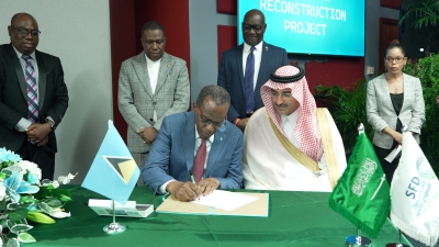 Saudi Fund for Development and Government of Saint Lucia Sign Contracts to Complete Reconstruction of St. Jude Hospital