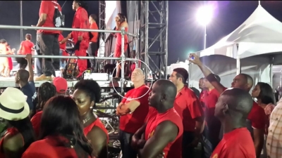 Allen Chastanet at a 2015 PNM Rally in Trinidad &amp; Tobago