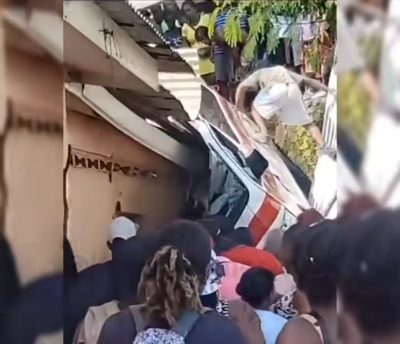 Ambulance Crashes Head-First in Dennery